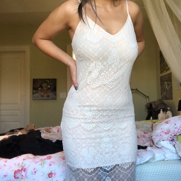 Forever 21 Pink Lace Dress - Picture 1 of 3